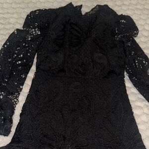 Elegant Black Lace Dress
